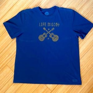 Life is good. Guitar Tee. Size XL